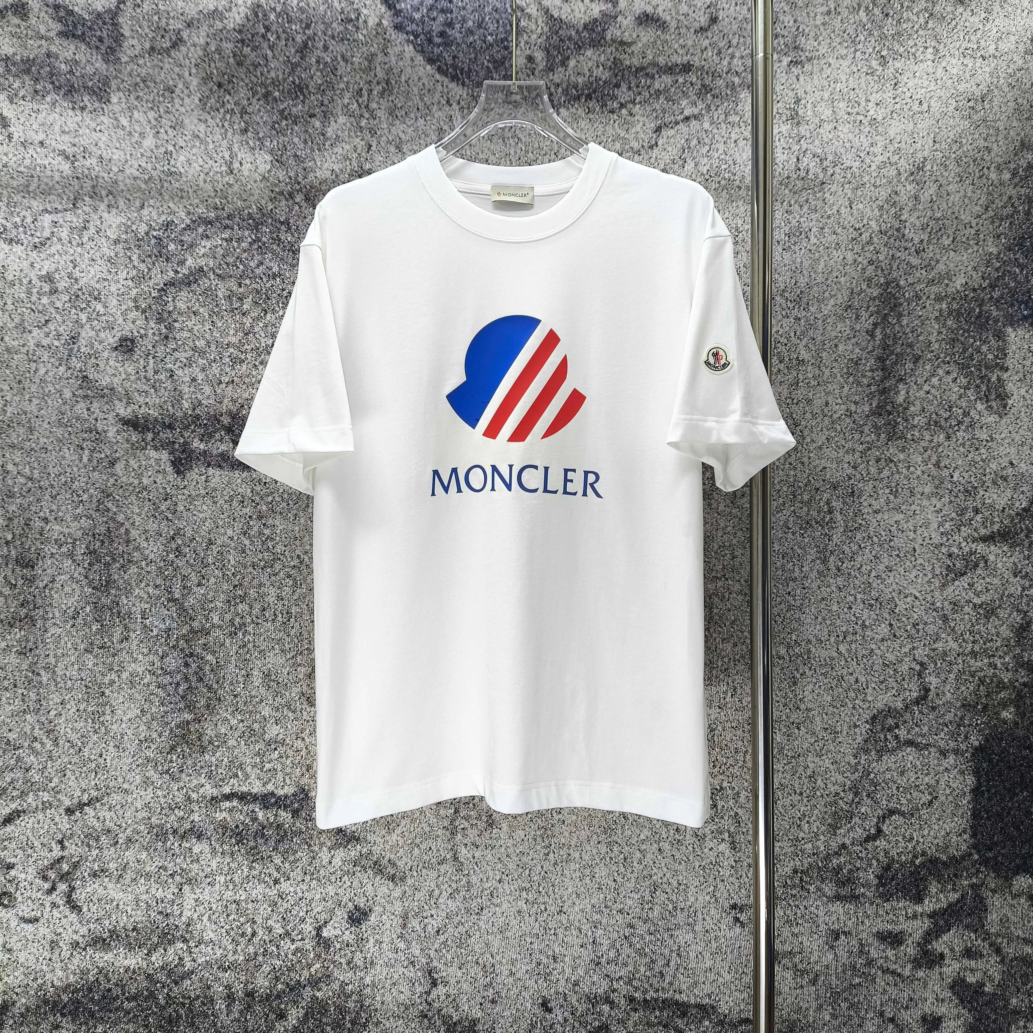 MONCLE* 2026 New Arrival logo t Same Style Size S M L XL XXL Black White Gray